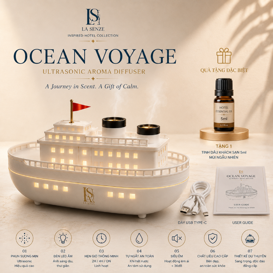  Máy Khuếch Tán Tinh Dầu Du Thuyền LA SENZE Ocean Voyage 