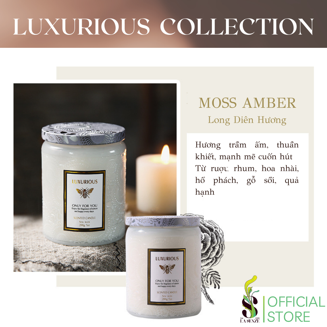  Set Quà Tặng Nến Thơm Hũ Pha Lê Vân Nổi Sang Trọng LUXURIOUS COLLECTION 