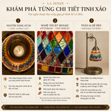  Đèn Đốt Nến Thơm Nghệ Thuật LA SENZE Gemstone Mosaic Thổ Nhĩ Kỳ 