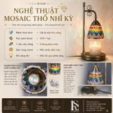  Đèn Đốt Nến Thơm Nghệ Thuật LA SENZE Gemstone Mosaic Thổ Nhĩ Kỳ 