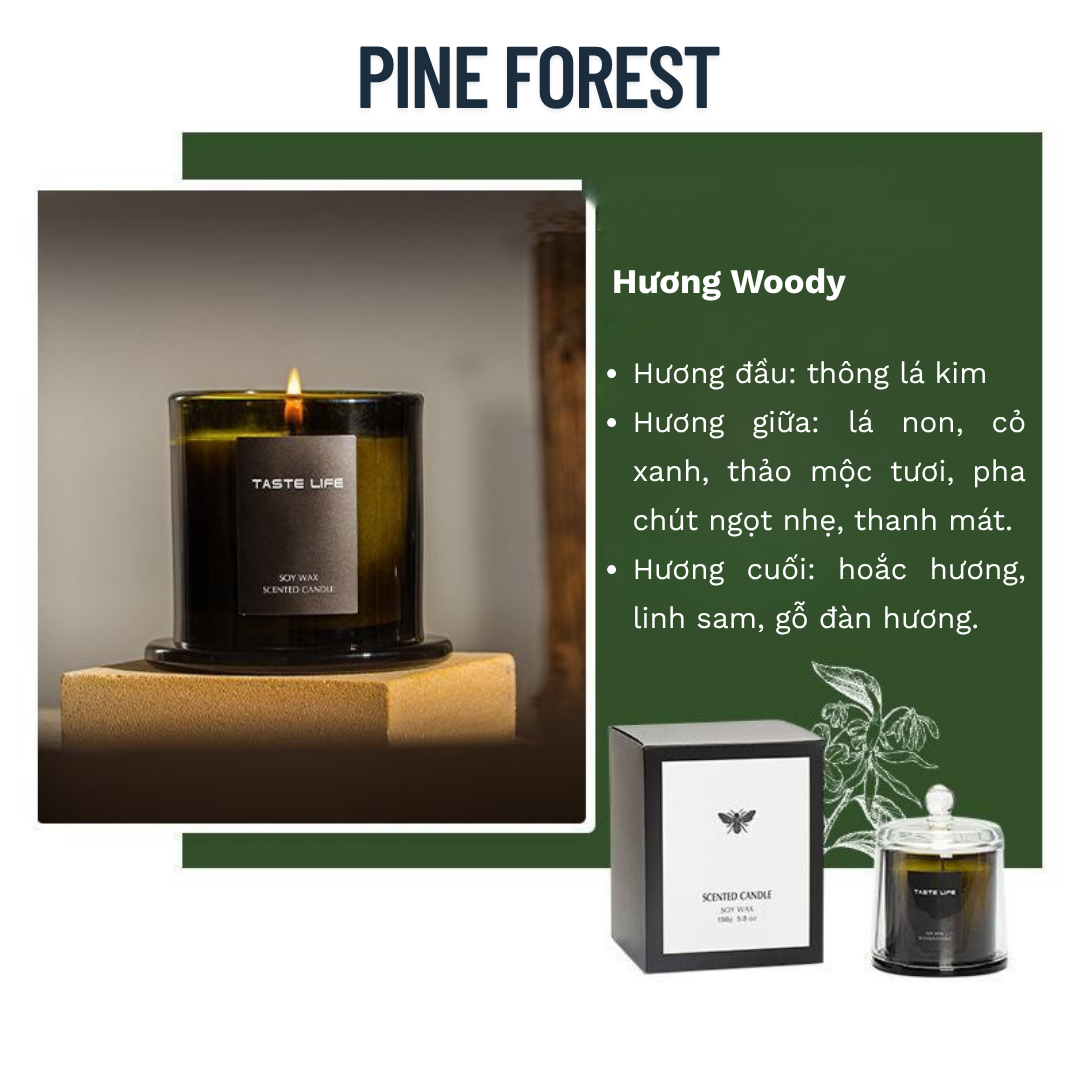  Nến Thơm Tinh Dầu Hũ Pha Lê Cao Cấp Taste Life Home Decoration Set Quà Tặng 