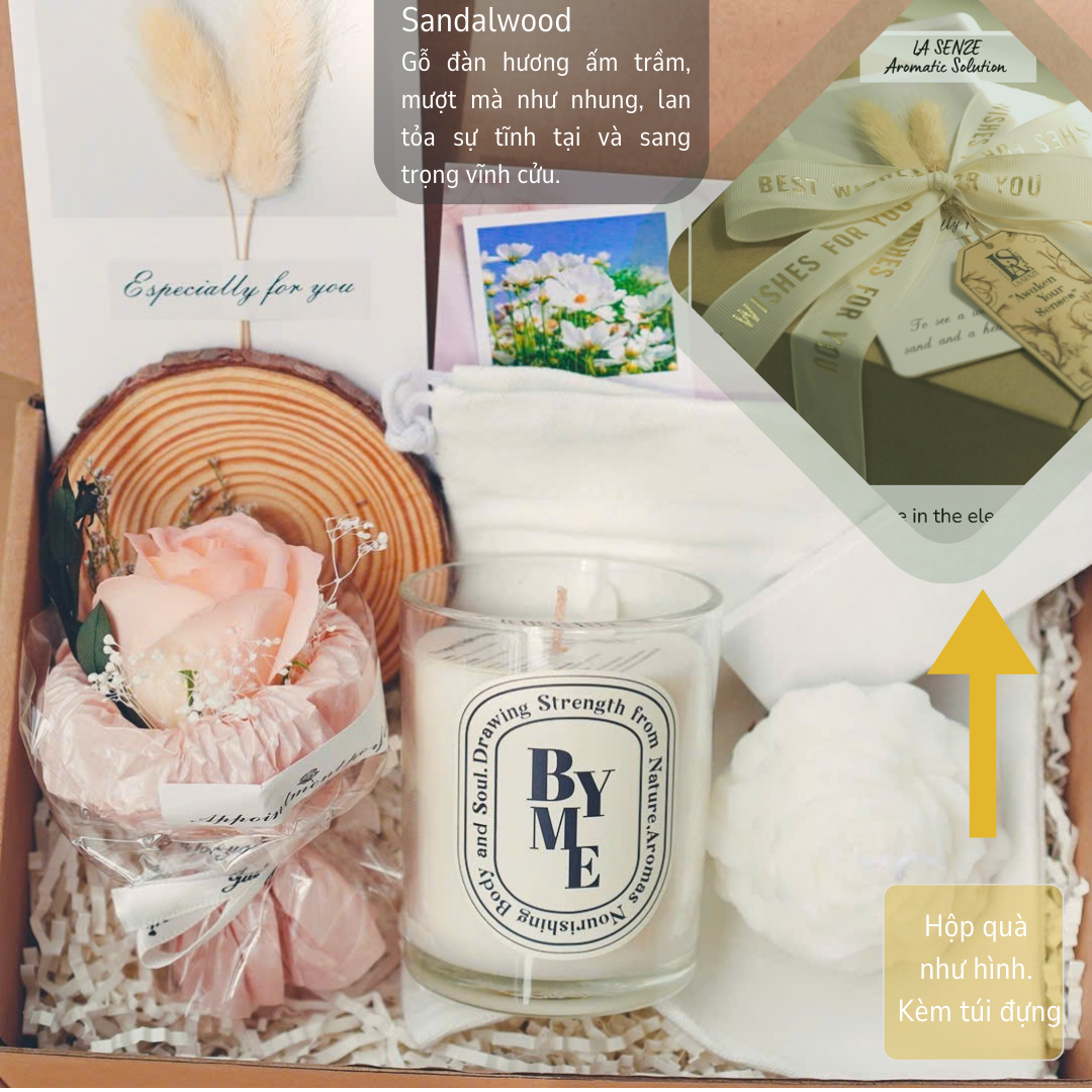  Set Quà Cưới Nến Thơm Thanh Lịch LA SENZE Happy Wedding 