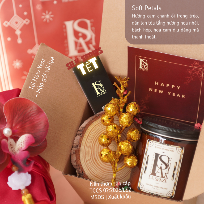  Set Nến Thơm Quà Tặng TẾT - LA SENZE Silk Blessings 