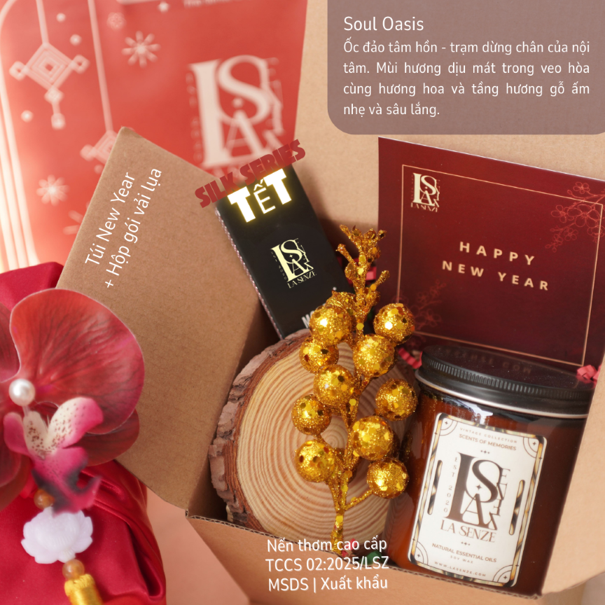  Set Nến Thơm Quà Tặng TẾT - LA SENZE Silk Blessings 