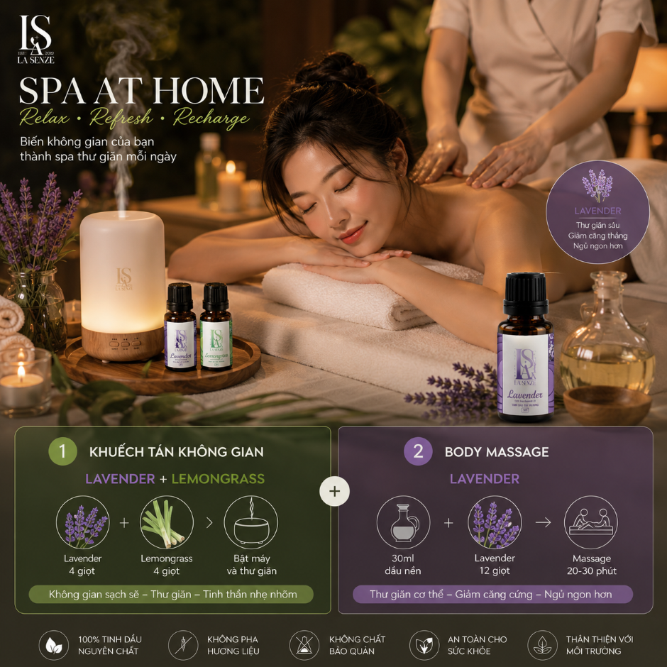  Tinh Dầu LA SENZE 100% Nguyên Chất 10ml (Hàng Thật Không Pha) 