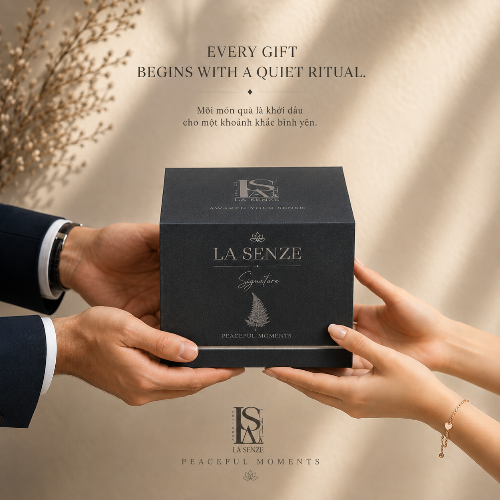  Set Nến Thơm Quà Tặng Cao Cấp LA SENZE Signature Moonlit 