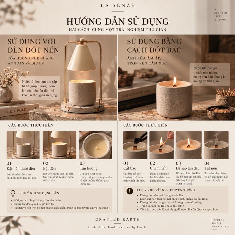  Nến Thơm Nghệ Thuật LA SENZE CRAFTED EARTH 