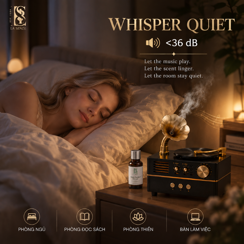  Máy Khuếch Tán Tinh Dầu LA SENZE Retro Gramophone 