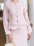  Set áo váy tweed hồng [LM x ND] 