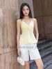  Set áo quần caro vàng xoắn ngực [TÂM x ND] 