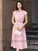  Đầm hồng cổ xoắn tay con [TÂM x ND] 