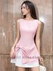  Đầm hồng nơ phối tùng trắng [TÂM x ND] 
