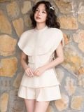  Set áo quần kem cổ xếp tầng [TÂM x ND] 