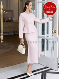  Set áo váy tweed hồng [LM x ND] 