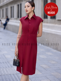  Đầm đỏ eo xếp ly [LM x ND] 