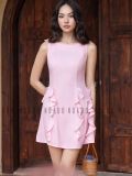  [TẶNG NÓN] Đầm hồng phối tua rua [TÂM x ND] 