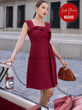  Đầm đỏ xếp ly [LM x ND] 