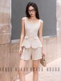  Set áo quần nude peplum [TÂM x ND] 