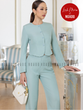  Set áo quần xanh mint cổ tròn [LM x ND] 