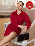  Đầm đỏ cổ sơ mi [LM x ND] 