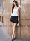 Set áo trắng nhún eo chân váy đen [TÂM x ND] 