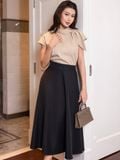 Set áo cổ nơ chân váy tùng xoè 