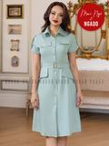  Đầm sơ mi xanh mint [MN x ND] 