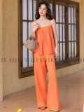 Set áo quần cam ống suông [TÂM x ND] 