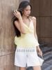  Set áo quần caro vàng xoắn ngực [TÂM x ND] 