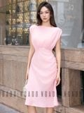  Đầm hồng dây rút nhún hông [TÂM x ND] 