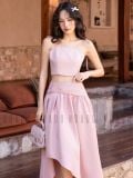 Set áo croptop hồng chân váy đuôi tôm [TÂM x ND] 