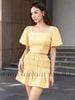  Set áo váy caro tay bồng [TÂM x ND] 