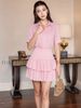  Set áo váy sơ mi hồng 