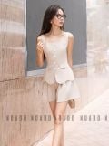  Set áo quần nude peplum [TÂM x ND] 