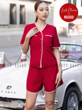  Set áo quần đỏ viền ren [LM x ND] 