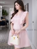  Đầm hồng cánh tiên phối voan 