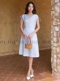  [TẶNG NÓN] Đầm caro xanh cổ đổ [TÂM x ND] 
