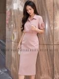  [TẶNG TÚI] Set áo váy hồng tay hoa [THẢO x ND] 