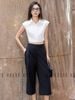  Set áo croptop trắng quần suông lửng [TÂM x ND] 