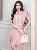 Set áo váy hồng phối ren trắng