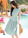  Đầm cổ thuyền dây rút vai [TÂM x ND] 