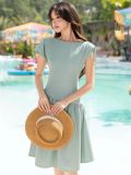  Đầm xanh mint dây rút vai [TÂM x ND] 