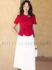  Set áo đỏ peplum chân váy dập ly [TÂM x ND] 