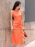  Đầm cam tà xoắn 