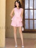  Set áo hồng tùng xoè quần xếp ly [TÂM x ND] 