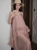  [TẶNG NÓN] Đầm hai dây viền bèo 