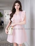  Đầm hồng cánh tiên phối voan 