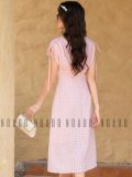  Đầm caro hồng nhún vai [TÂM x ND] 