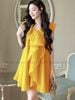  Đầm voan vàng phối bèo [TÂM x ND] 