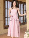  Đầm hồng phối hoa eo tùng xoè [TÂM x ND] 